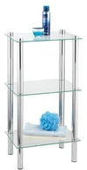 Półki łazienkowe - Wenko 15851100 półka yago czworokątna z 3 szklanymi półkami regał do łazienki, stal, 40 x 74 x 30 cm, chrom 15851100 - miniaturka - grafika 1