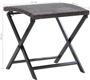 vidaXL Składany stołek, rattan PE, brąz vidaXL - Pozostałe meble ogrodowe - miniaturka - grafika 6