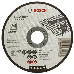 Bosch tarcza tnąca prosta Best for Inox – Rapido A 60 W INOX BF, 125 mm, 0 - Tarcze do pił - miniaturka - grafika 2