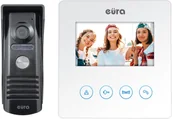 Wideodomofony - Eura Wideodomofon VDP-52A3 ATIRA biały, ekran 4,3'', obsługa 2 wejść 5905548277318 - miniaturka - grafika 1