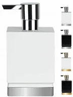 Dozowniki papieru i mydła dla firm - Spirella spirella dozownik do mydła Roma, porcelana, biała/srebrna 10.17969 - miniaturka - grafika 1