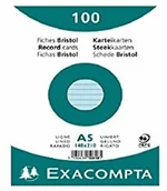 Zakładki indeksujące - Exacompta Exacompta Bristol A5 - niebieski, opakowanie 100 szt. 10818SE - miniaturka - grafika 1