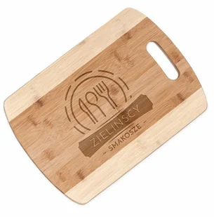 Murrano Deska bambusowa do krojenia z grawerem dla pary na ślub rocznicę p DSK-BMB3-039 - Deski do krojenia - miniaturka - grafika 10