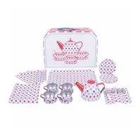 Bigjigs WALIZKA W KROPECZKI serwis do herbaty BJ632 - Lalki dla dziewczynek - miniaturka - grafika 3