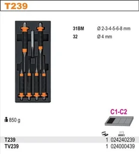 BETA WKŁADKA NA NARZĘDZIA Z TWORZYWA DO T239 2400/TV239 - Skrzynki i torby narzędziowe - miniaturka - grafika 2