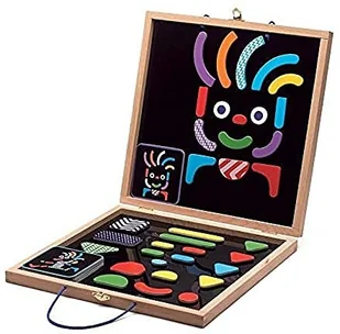 Djeco Drewniana układanka Zabawki magnetyczne Geocharacter - układanka figury geometrycz - Zabawki interaktywne dla dzieci - miniaturka - grafika 3