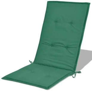 vidaXL Poduszki na krzesła ogrodowe, 2 szt., zielone, 120x50x3 cm - Poduszki ogrodowe - miniaturka - grafika 5