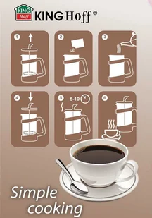 Kinghoff Zaparzacz do kawy/herbaty z dociskiem 1000m kh-1399 KH-1399 - Zaparzacze i kawiarki - miniaturka - grafika 2