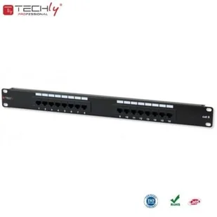 Techly Techly Patch panel 19 1U UTP 16 portów RJ45 Cat6 T568A/B czarny 022885 - Szafy rack - miniaturka - grafika 9