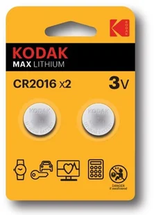 Bateria Litowa KODAK Cr2016 Dl2016 2016 Fa, 2 szt - Baterie i akcesoria - miniaturka - grafika 2