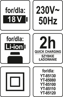 Yato ŁADOWARKA DO AKUMULATORA 18V YT-85131 YT-85131 - Akumulatory do elektronarzędzi - miniaturka - grafika 4