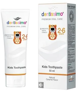 Dentissimo Kids Toothpaste - Pasta dla dzieci 2-6 lat z naturalnym karmelem, 50 ml Pas000205 - Pasty do zębów - miniaturka - grafika 3