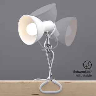Briloner Lampa z klipsem 2790 z metalowym kloszem, biała - Lampy stojące - miniaturka - grafika 2