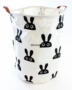 SKŁADANY MATERIAŁOWY KOSZ NA PRANIE ZABAWKI - Kosze na bieliznę - miniaturka - grafika 8