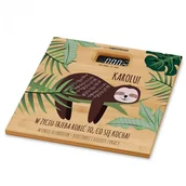 Wagi łazienkowe - Murrano Waga bambusowa łazienkowa z nadrukiem dla kolegi z pracy na 30 WAG2-017 - miniaturka - grafika 1