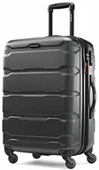 Walizki - Samsonite Omni PC bagaż twardy z możliwością rozbudowy za pomocą rolek spinningowych Checked-medium, kolor: czarny - miniaturka - grafika 1