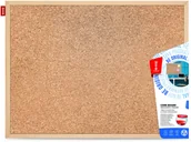 Tablice i flipcharty - MEMOBOARDS TABLICA KORKOWA 90X60CM RAMA DREWNIANA Książki z rabatem 70% zabawki z rabatem 50% - miniaturka - grafika 1