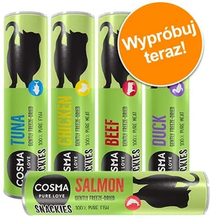 Cosma Mieszany pakiet Cosma Original Snackies, różne smaki - Duże tubki, 5 smaków, 116 g - Przysmaki dla kotów Cosma Mieszany pakiet Cosma Original Snackies, różne smaki - Duże tubki, 5 smaków, 116 g - Przysmaki dla kotów - miniaturka - grafika 1