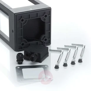 Lampenwelt com Słupek oświetleniowy LED Carlota ciemnoszary 65 cm - Lampy ogrodowe - miniaturka - grafika 5