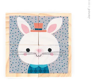 Janod Klocki drewniane Puzzle 6w1 Las - Klocki - miniaturka - grafika 8