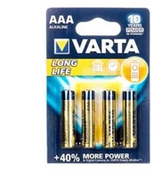 Ładowarki i akumulatory - Varta Bateria alkaliczna LR03 AAA LONGLIFE 4 szt. - miniaturka - grafika 1