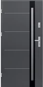 Drzwi zewnętrzne - Splendoor Drzwi zewnętrzne Magma antracyt 90L - miniaturka - grafika 1