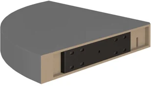 vidaXL vidaXL Narożne półki ścienne, 2 szt., połysk, szare, 25x25x3,8 cm, MDF - Półki do salonu - miniaturka - grafika 8