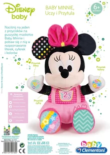 Clementoni Baby Disney interaktywna pluszowa Myszka Minnie 50130 - Zabawki interaktywne dla dzieci - miniaturka - grafika 5
