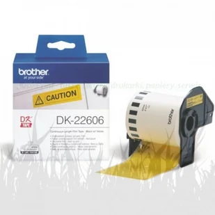 Brother DK-22606 Ciągła taśma foliowa żółta (62mm x 15.24m) (DK22606) - Etykiety do drukarek - miniaturka - grafika 4