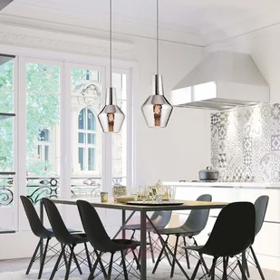 AILati Lampa wisząca Romeo 130 cm, srebrny metalik - Lampy sufitowe - miniaturka - grafika 4