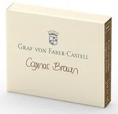Naboje i atramenty - Graf von Faber-Castell 141116 wkład atramentowy cognac 6 sztuki, brązowy 141116 - miniaturka - grafika 1
