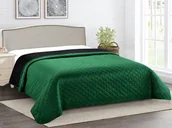 Narzuty - Euromat Dwustronna Narzuta Vigo II Czarny - Zieleń butelkowa 013- Bez Poszewek 41324 - miniaturka - grafika 1