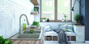 Laveo Bateria zlewozmywakowa stojąca z wyciąganą wylewką DARU BLD_969D - Baterie kuchenne - miniaturka - grafika 2