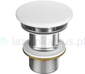 Korki do umywalek - Cersanit Larga korek do umywalki biały K112376 - miniaturka - grafika 1