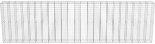 vidaxl Ściana gabionowa z pokrywami, galwanizowana stal, 900x50x200 cm - Ogrodzenia - miniaturka - grafika 5