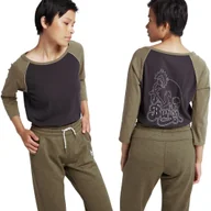 Koszulki i topy damskie - Burton t-shirt damski CARATUNK RAGLAN Phantom/Martini Olive - miniaturka - grafika 1