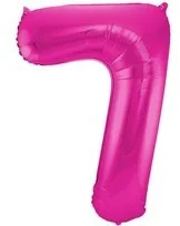 Folat Balon foliowy, cyfra 7, różowy, 86 cm - Balony i akcesoria - miniaturka - grafika 3