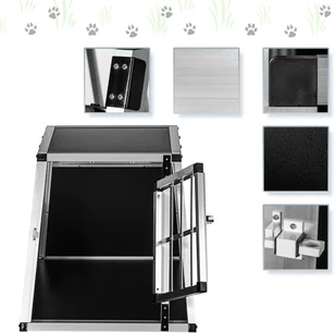 PETSTUFF TRANSPORTER DLA PSA ZWIERZĄT ALUMINIOWA KLATKA M90 30070005 - Sprzęt podróżny i transportery dla psów - miniaturka - grafika 5