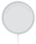 Ładowarki do telefonów - WG Bezprzewodowa ładowarka magnetická 15W kompatibilní s MagSafe 8949) Biała - miniaturka - grafika 1