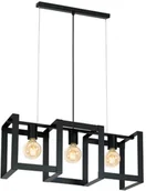 Lampy sufitowe - Luminex Lampa wisząca Kartel 3 x 60 W E27 czarna 844 - miniaturka - grafika 1