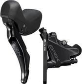 Hamulce rowerowe - Shimano GRX ST-RX400/BR-RX400 Hamulec tarczowy Przednie koło 2-rz., black 2020 Hamulce tarczowe I-RX400DLF6SC100A - miniaturka - grafika 1