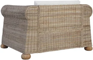 vidaXL Fotel z poduszkami, naturalny rattan - Fotele - miniaturka - grafika 5