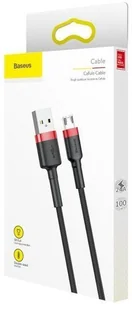 Baseus Cafule Kabel USB - Micro-USB dwustronny Quick Charge 2.4A 100cm czarny + czerwony CAMKLF-B91 - Kable USB - miniaturka - grafika 12