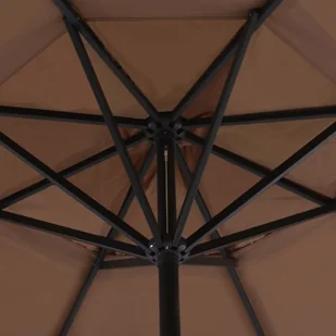 vidaXL Parasol ogrodowy na słupku aluminiowym, 500 cm, taupe - Parasole ogrodowe - miniaturka - grafika 2
