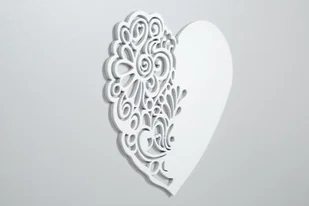 Klupś Nel, Łóżeczko, Serce, Biały /Popiel - Łóżeczka i kojce - miniaturka - grafika 4