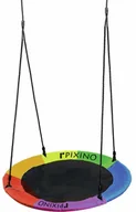 Place zabaw - Pixino Huśtawka Bocianie gniazdo kolorowy, śr. 100 cm - miniaturka - grafika 1