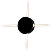 Lampy ogrodowe - V-tac kinkiet zewnętrzny LED VT-706 4W 3000K 440lm IP65 okrągły czarny SKU 8215 - miniaturka - grafika 1