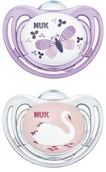 Smoczki uspokajające - NUK NUK Smoczek uspokajający 6-18 mies. silikon, FREESTYLE, 2 szt. girl NN-ANU-CFS2-046 - miniaturka - grafika 1