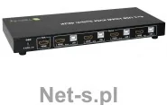 Przełączniki KVM - Techly Techly 4-portowy przełącznik KVM HDMI/USB 4x1 z audio (028702) - miniaturka - grafika 1