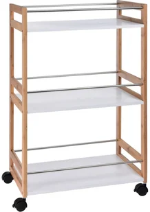 Szafka, wózek bambusowy na kółkach, 80x51x30 cm - Krzesła - miniaturka - grafika 3